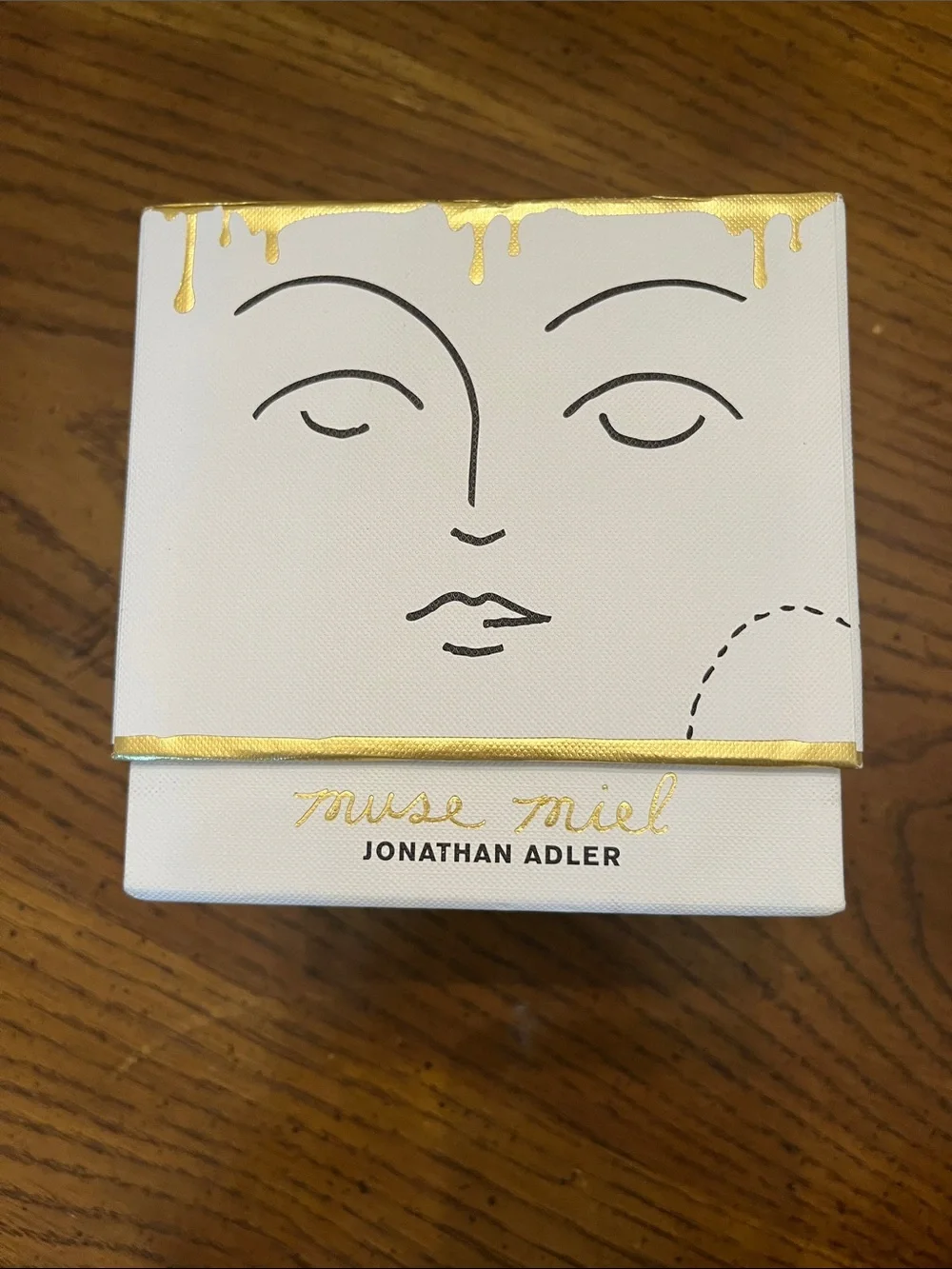 Jonathan Adler Muse Miel Double-Wick Candle in white porcelain‎